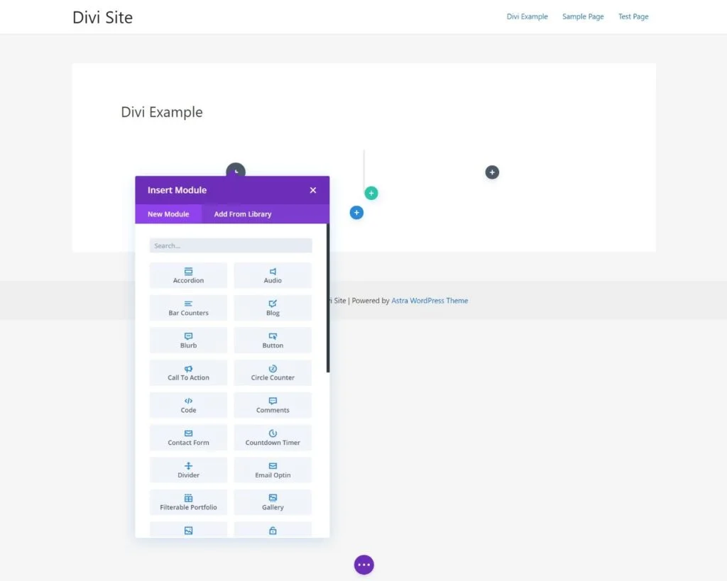 Divi Interface