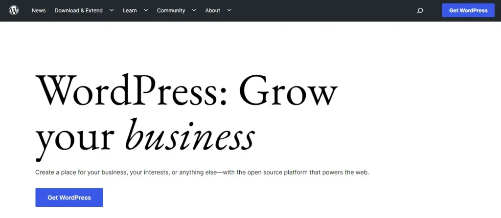 WordPress Homepage