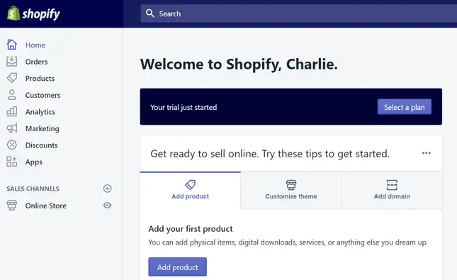 Shopify Dashboard