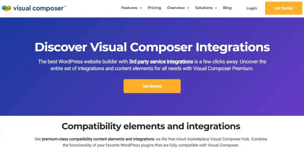 visual composer intergrations